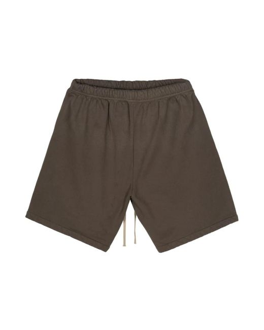 Fear Of God Braune bermuda-shorts elastischer bund logo in Gray für Herren