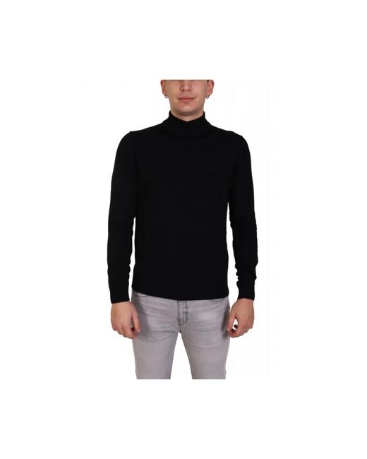 HUGO Truien & Vesten ,Zwart ,Turtleneck Trui in het Black voor heren