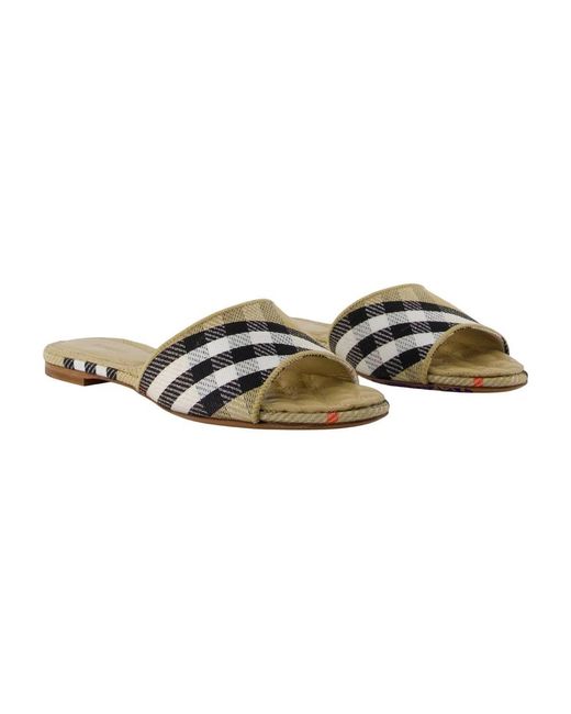 Burberry Multicolor Lf Sloane Check Sandals