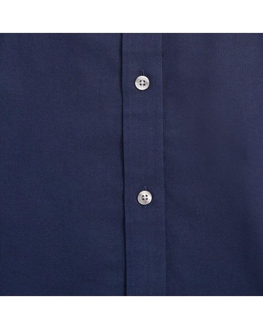 Brooks Brothers Blaues baumwollhemd mit knopfleiste, regular fit, bügelfrei und stretch in Blue für Herren