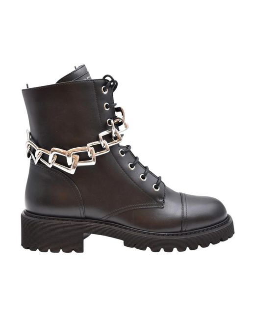 Giuseppe Zanotti Black Lace-Up Boots