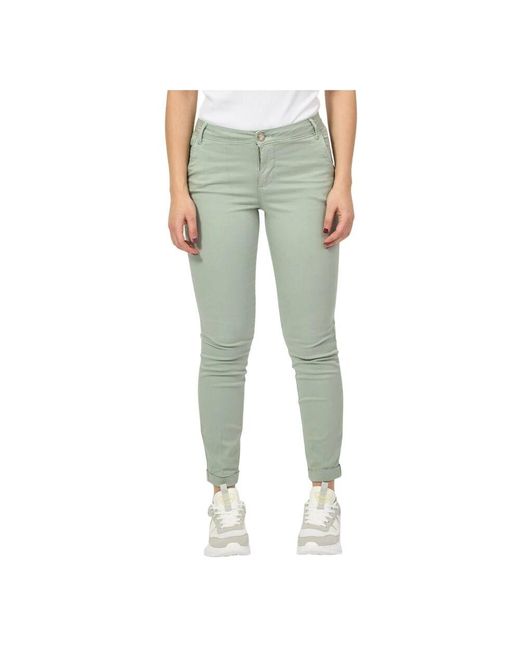 Fracomina Green Grüne Carrot Mom Fit Hose