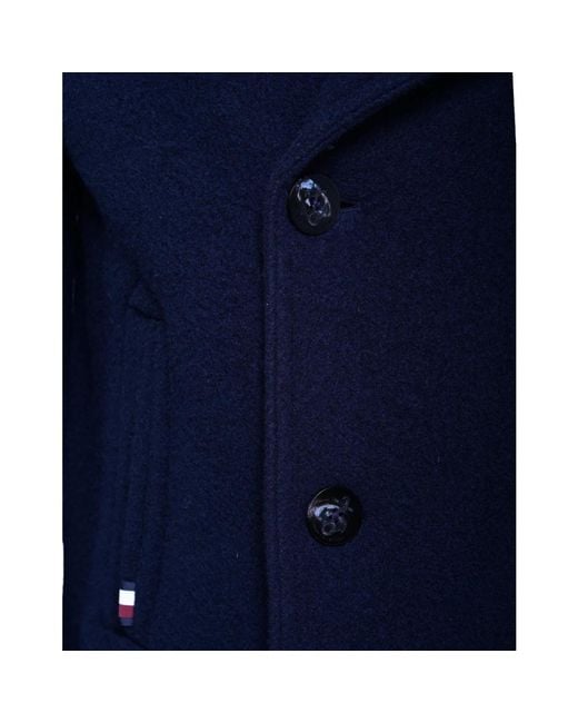 Tommy Hilfiger Blue Double-Breasted Coats for men