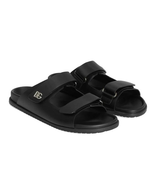 Dolce & Gabbana Black Sliders for men