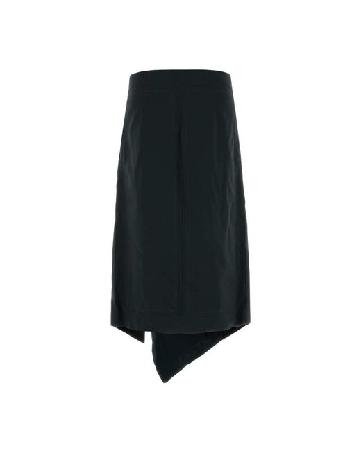 AMI Rokken ,Zwart ,Wol Wollen Midi Wikkelrok in het Black