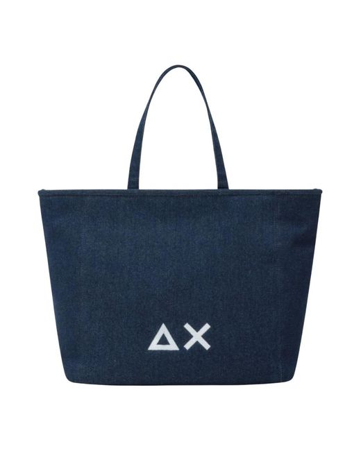 Sun 68 Blue Shopping Bags