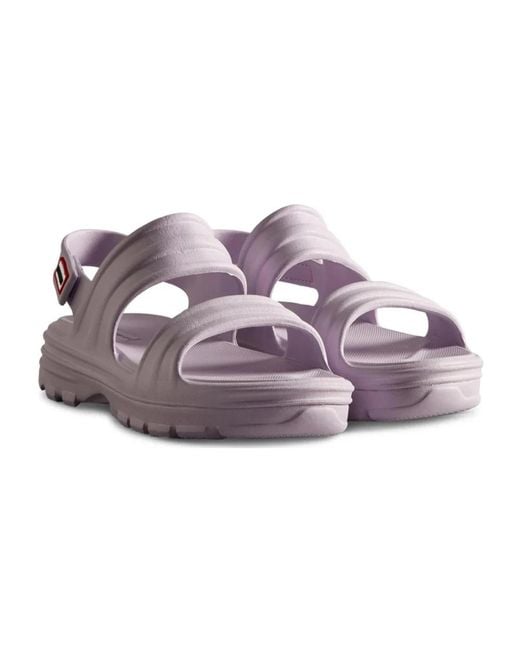 Hunter Bloom Algae Foam Sandaal in het Purple