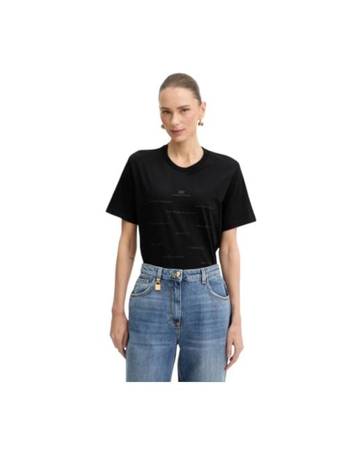 Elisabetta Franchi Black T-Shirts