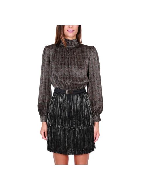 Elisabetta Franchi Short Dresses in het Black