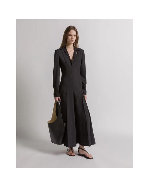 Alberta Ferretti Black Midi Dresses