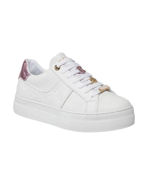 Guess White Weiß rosa sneakers giella fljgie fal12