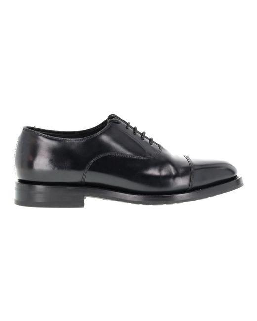 Santoni Black Business Shoes for men