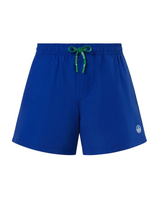 North Sails Basic Strandkleding Met Viltlogo Patch in het Blue voor heren