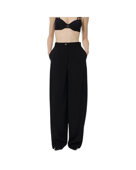 Elisabetta Franchi Black Wide Trousers