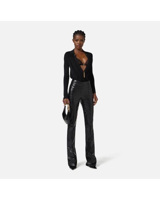 Wide Trousers di Elisabetta Franchi in Natural