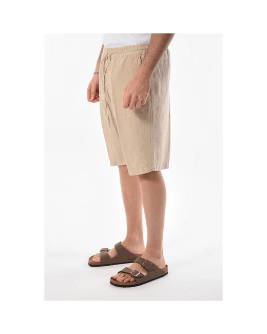 120% Lino Casual linen shorts in Natural für Herren
