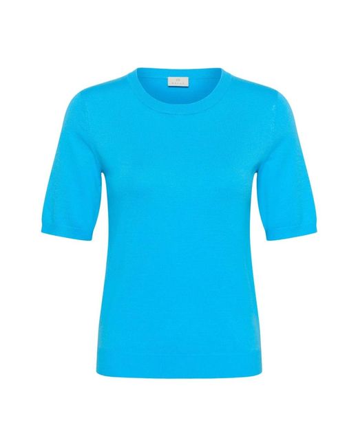 Kaffe Blue Lizza Rundhals-Strickpullover