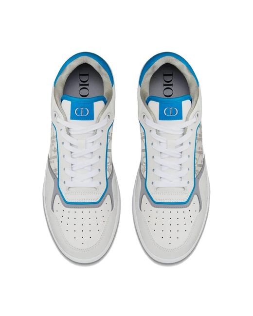 Dior Leder-sneakers mit ikonischem monogramm in Blue für Herren