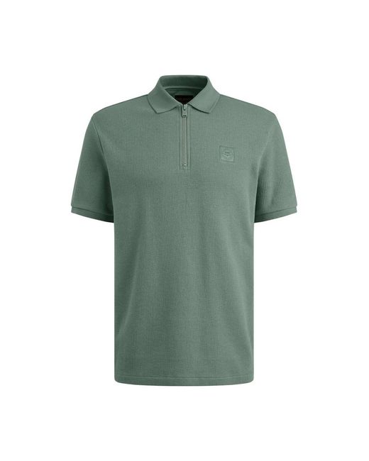 PME LEGEND Korte Mouw Polo Flatback Wafel in het Green voor heren