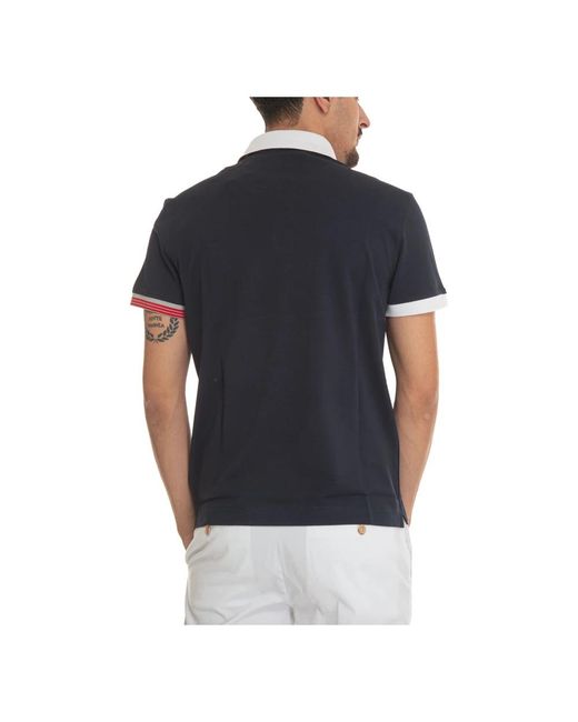 Harmont & Blaine Lrl385 short sleeve polo shirt in Black für Herren