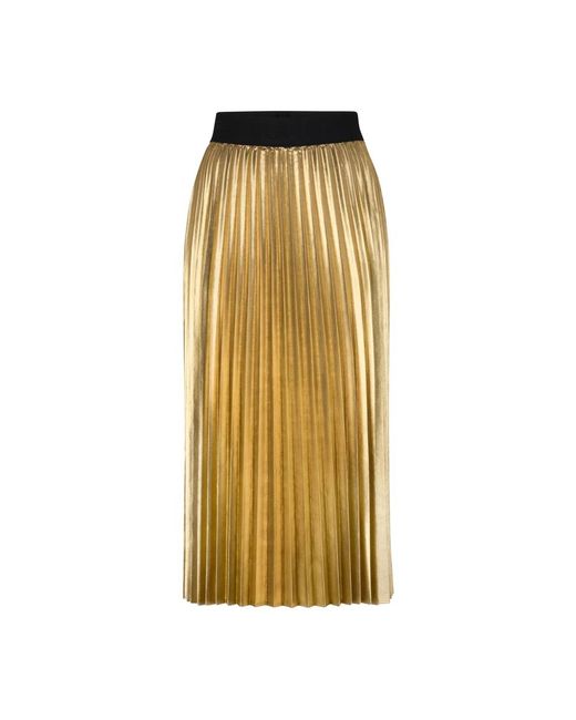 Joop! Metallic Gefalteter goldener rock mit elastischem bund
