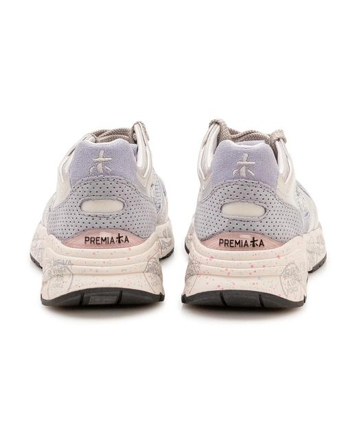 Premiata White Schnür-Sneakers