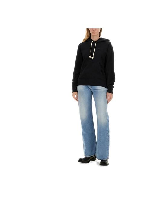 Acne Pullover Hooded Sweatshirt in het Blue