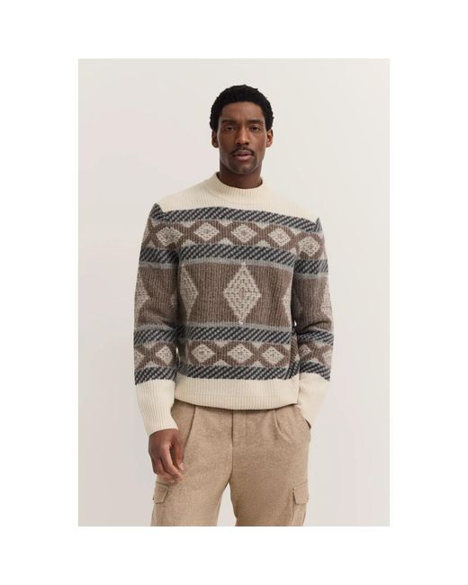 Bugatti Strickpullover Mit Muster in Gray für Herren