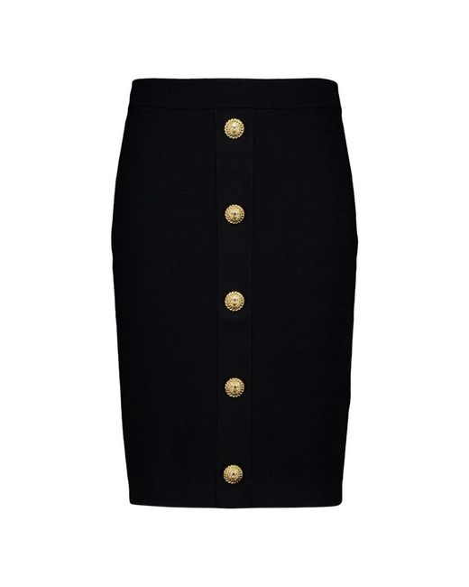 Midi Skirts Balmain de color Blue
