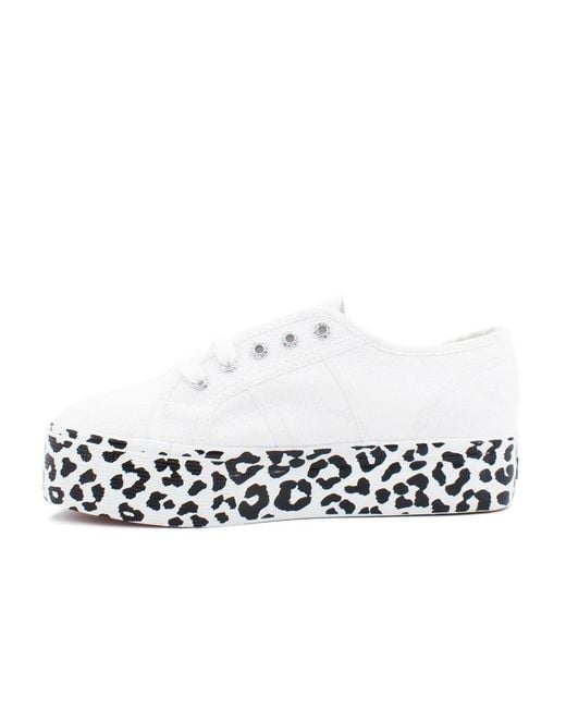 Superga Platform Sneaker in het White