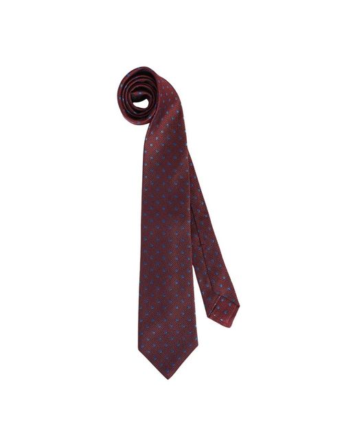 Kiton Gemusterte Seidenkrawatte 8 Cm Linear in Purple für Herren