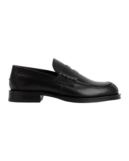 Mocassini in pelle nera scarpe eleganti di Lanvin in Black da Uomo