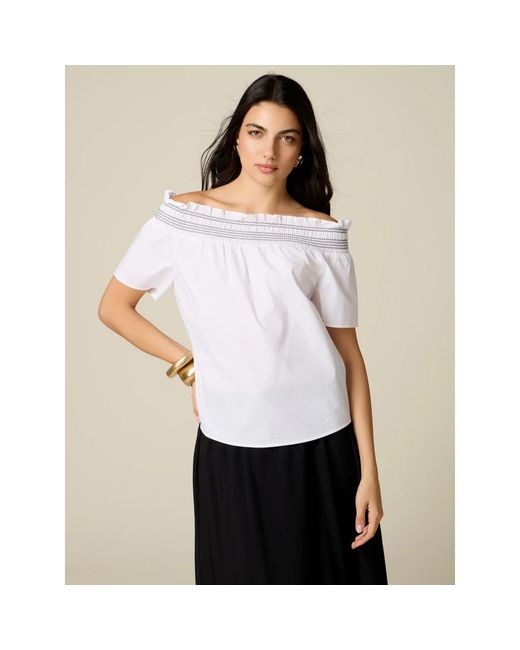 Blouses Oltre de color White