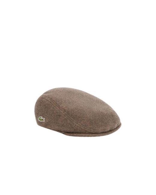 Lacoste Wool Felt Beret in het Brown voor heren