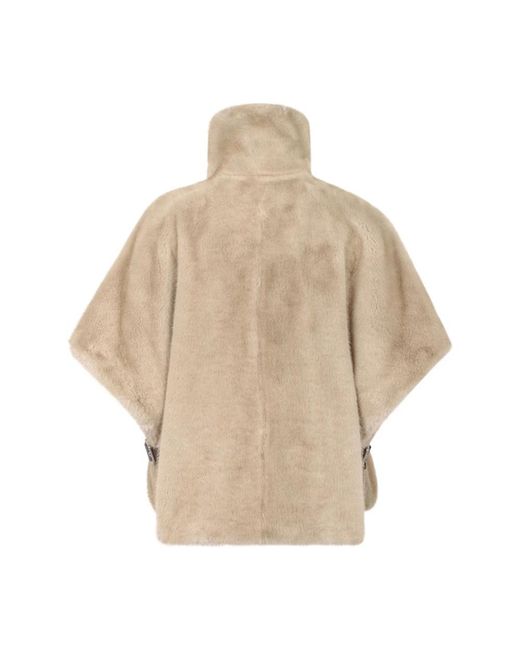 Pinko Natural Faux Fur & Shearling Jackets