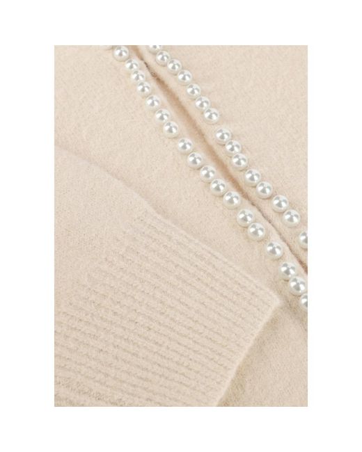 Notre-v Truien & Vesten ,Polyester Ecru Gebreide Trui Voor Herfst/Winter in het Brown