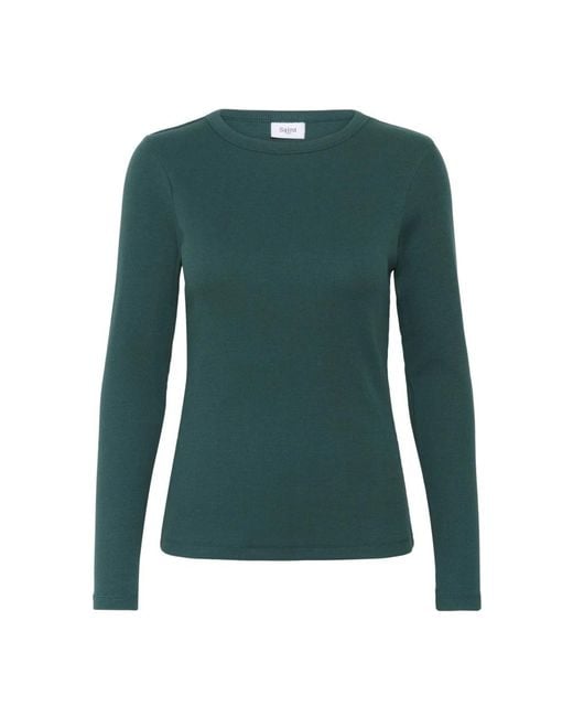 Saint Tropez Long Sleeve Tops in het Green