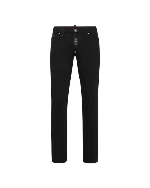 Slim-fit jeans di Philipp Plein in Black da Uomo