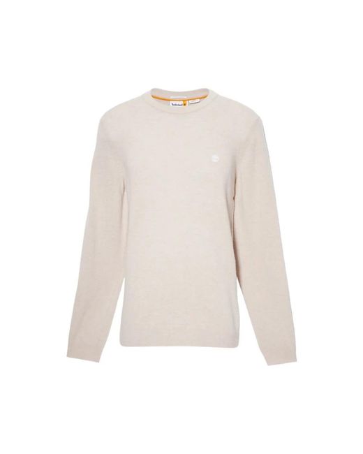 Timberland White Round-Neck Knitwear for men