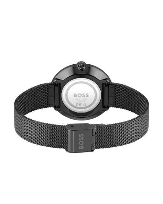 HUGO Black Cubic Zirconia Dial Quartz Watch