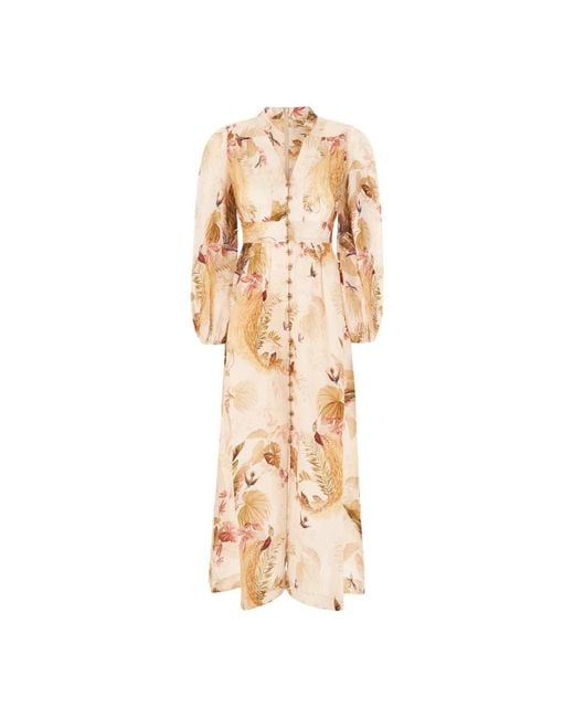 Shirt Dresses di Zimmermann in Metallic