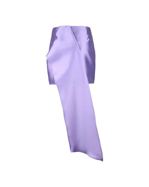 SIMONA CORSELLINI Purple Eleganter Polyester Gonna Rock