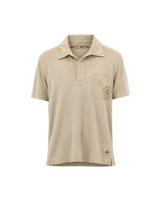 Bob Tops ,Katoen Korte Mouw Polo in het Natural voor heren