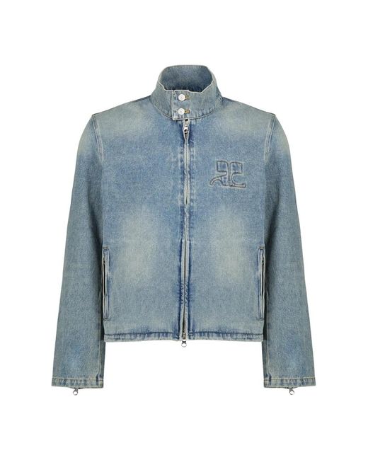 Courreges Blue Denim Jackets for men
