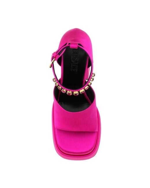 Versace Pink Fuchsia satin aevitas sandalen