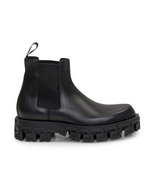 Versace Black Chelsea Boots for men