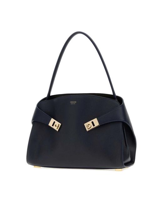 Ferragamo Blue Shoulder Bags