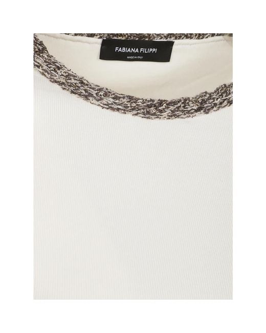 Fabiana Filippi White Long Sleeve T-Shirts