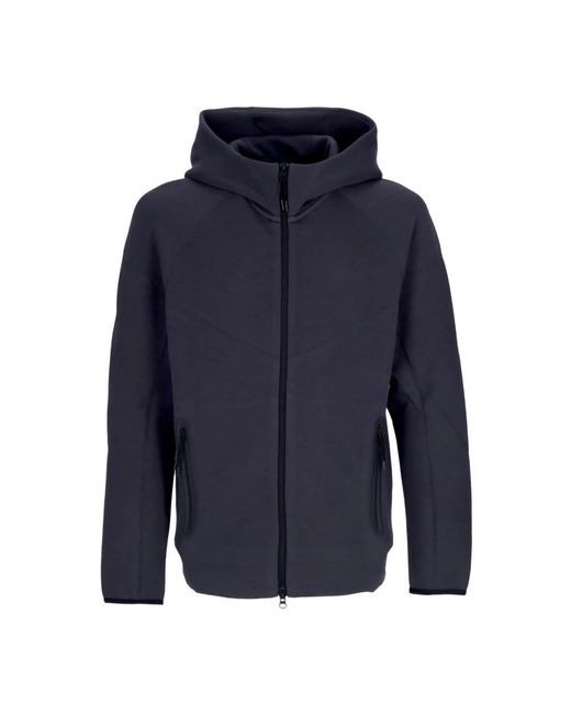 Nike Fitness ,Blauw ,Katoen Tech Fleece Hoodie Met Rits in het Blue voor heren