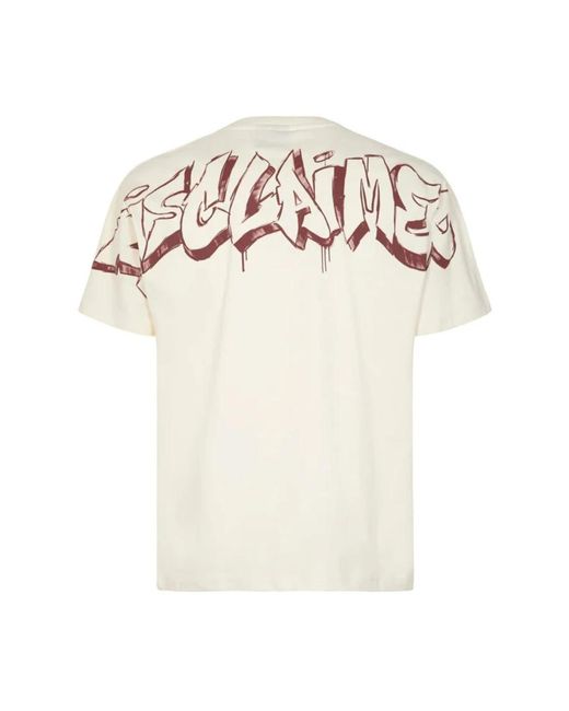 DISCLAIMER Tops ,Jersey T-Shirt Met Muurschilderingseffect in het White voor heren